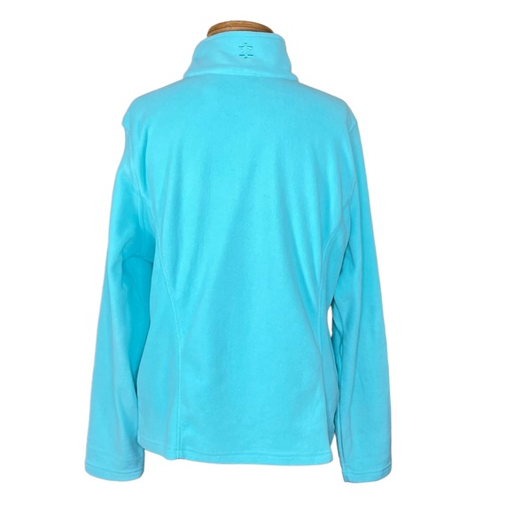 IZOD Women’s 1/4 Zip Aqua Polar Fleece Top Size Medium EUC - Picture 5 of 12